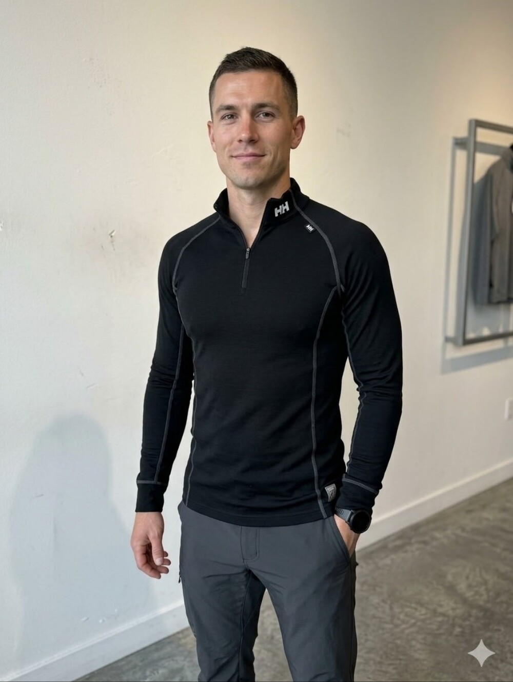 Helly Hansen Black Crew Neck Shirt